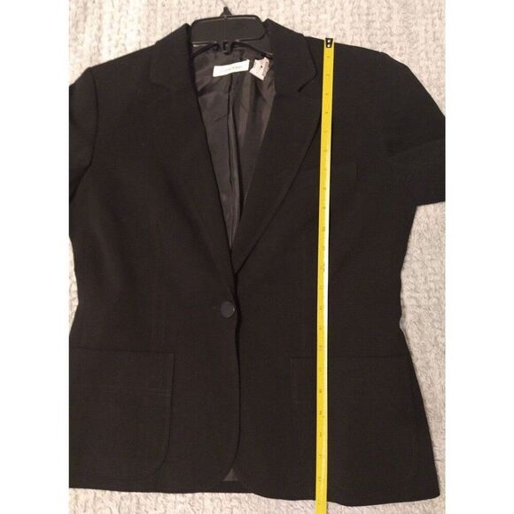 Calvin Klein  Classic, Officey, Edgy Black ladies small  blazer - Picture 10 of 11